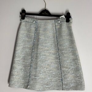 NWOT Brooks Brothers Tweed Skirt Blue and White Size 4
